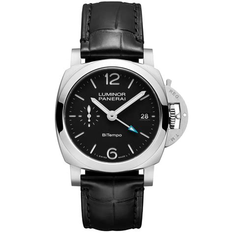 panerai pam01365|Panerai Luminor Quaranta BiTempo Automatic Black .